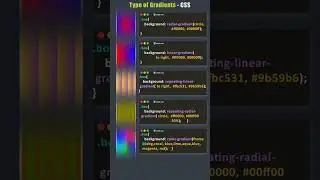 Types of Gradient Background in CSS 