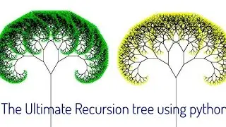Ultimate Recursion tree | python | Python turtle | Shorts #Shorts #YouTubeShorts