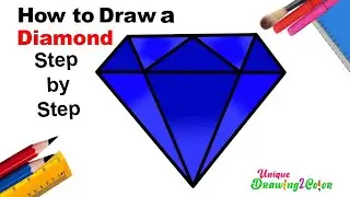 How to Draw a Diamond (Step by Step Drawing Tutorial)