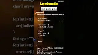 1528. Shuffle String | leet code solutions 