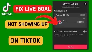 How to fix TikTok live goal option not showing  | How to get TikTok live goal feature