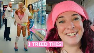I tried ROLLER SKATING in the SUPERMARKET!
