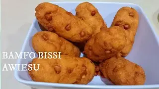 How to make Original Ghanaian Bamfo  Bissi / Awiesu / Cornmeal Snacks /Easy Snacks