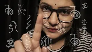 ASMR REIKI drawing symbols on 7 chakra for Deep Sleep [ Hand Movement & Balanceing Chakra]
