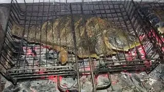 Камбала и скумбрия на углях