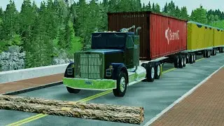 Trucks VS Fallen Trees- BeamNG.drive