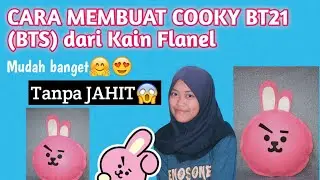Cara membuat boneka cooky BT21 dari kain flanel mudah