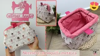 Cómo hacer un neceser con cierre metálico 🤯| Patrón gratis 😊