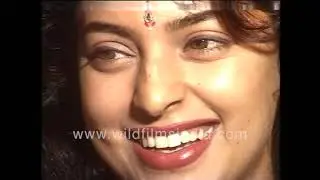 Juhi Chawla with Anu Malik at the film Ram Jaane (1995) music launch