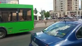 Могилёв. Поездка на троллейбусе БКМ 321, б. н. 138, маршрут №3