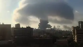 Lebanon Beirut Port Explosion MUSHROOM CLOUD