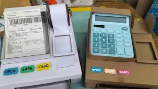 seru banget guys, bermain dengan mesin kasir dari mainan kardus
