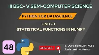 Statistical functions in Numpy | Python