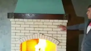 Сдача камина из ручной формовки . Дуб , гранит