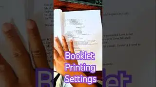 How to print a booklet | Both Side Print Settings