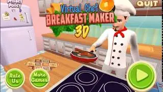 Virtual Chef Breakfast Maker 3D: Food Cooking Game - Android Gameplay HD