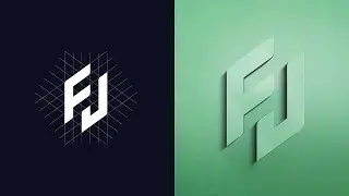 FL letter logo design / grid logo design illustrator