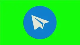 Telegram Logo Green Screen