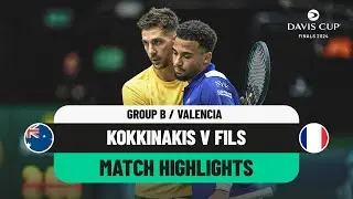 Kokkinakis v Fils Highlights | Australia v France Davis Cup 2024 Finals Group Stage