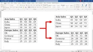 How to quickly split table in Ms Word + Keyboard shortcut [2021]