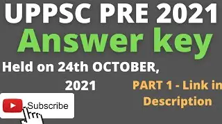 uppsc pre 2021 answer key, UPPSC answer key 2021