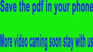 Save pdf file in your phone 2023