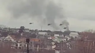 First Attack video on Ukraine by Russian Air Force , russia attacks without mercy #helicopterATTACK😨