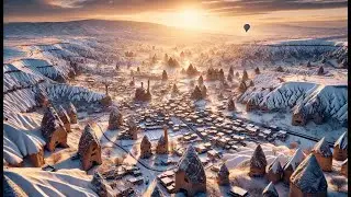 Cappadocia in Winter ❄️ | Stunning 4K Drone Footage of Turkey’s Fairy Chimneys