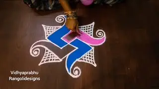 Chithirai madham special kolam 🌹 2*4*4*2 dots creative rangoli 🌹 latest muggulu 🌹‎ trending kolam
