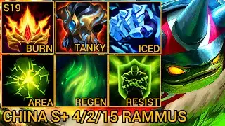 Top 10 Rammus S Rating Jungle 4/2/15 - China Wild Rift New Build & Runes By Tiarty
