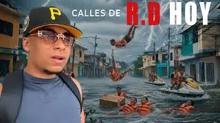 This is how the streets are with Tropical Storm Melissa in the Dominican Republic.