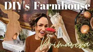 DIYs Farmhouse lindo e fácil de fazer/ Mensagem especial de Páscoa/ Decoração de Primavera
