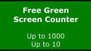 Free Counter on Green Screen Chroma Key
