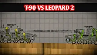 T-90 vs Leopard 2 [Melon Playground] | Tank battle