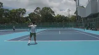 Tennis singles practice with @RonNgTennis  | Backhands, points | Victoria Park, Hong Kong