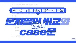 [정보처리기사 실기] C언어 코딩 예상문제 분석(문자열의 비교와 case문)