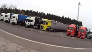 Long haul in Europe. #41 German parking. How Germans make roads.