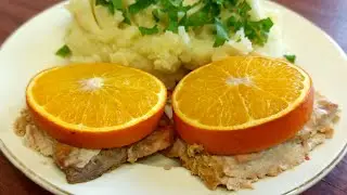 Tender pink salmon with oranges baked in the oven