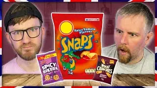 Americans Try More UK / BRITISH Savory Snacks!