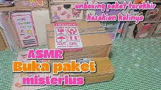 ASMR Unboxing paket misterius 🌈🌈