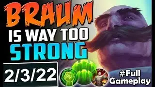 BRAUM IS WAY TOO STRONG | BEST SUPPORT? | New Runes Braum SUPPORT | SEASON 8 RANKED Full Gameplay