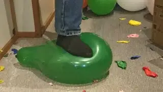 Stomp pop balloons in Socks & POV stomping
