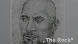 Рисунок актера Дуэйна Джонсона. Schauspieler Zeichnung Dwayne Johnson
