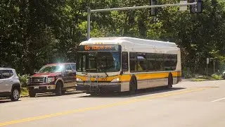 MBTA Routes 39 and 66 on Diversion  at Brookline Avenue and Francis Street