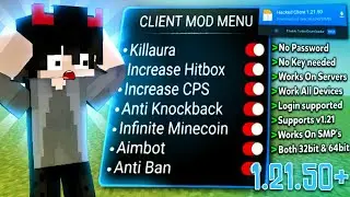 This is the New Most *OP* Hacked Mod Menu Client for MCPE 1.21.50+