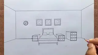 How to Draw a Room in 1 Point Perspective