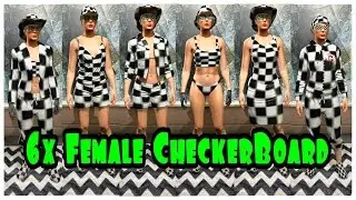 **GEPATCHED** GTA 5 Online: 6x Female CheckerBoard Outfits