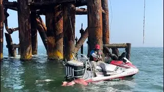 Jet ski fishing 101. A massive 23 pounder at 8 miles out. Things u must get! Texas arena!