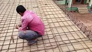 roof slab shuttering and reinforcement work #viral #constrction #building #youtubevideo #
