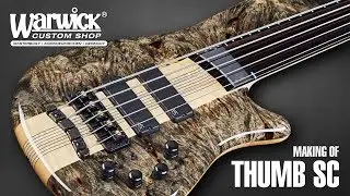 MAKING OF - Warwick Thumb SC Fretless 5-String Bass - Piezo Bridge - Buckeye Burl Top 
